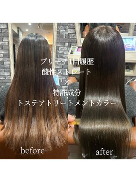 リリー シンジュク(Lilly) 【Lilly新宿】#酸性ストレート＃トステア #ブリーチ履歴１回