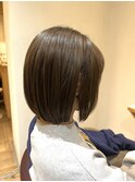 【Terrace】ショートボブ×カーキベージュ(白髪有り)