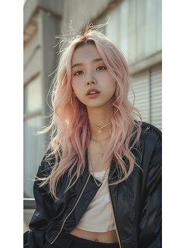 レヴ 草加店(LEV.) 外ハネボブホワイトブロンドイメチェンワイドバング