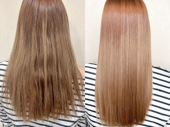 スイート(Suite)の写真/≪髪質改善≫ブリーチでダメージのある方も施術可能なストレート！くせ毛やうねりも改善しサラ艶髪へ♪