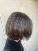 ナチュラル白髪ぼかしハイライトボブ  2505