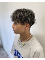 グランツ 天神赤坂(GLANZ) 波巻きパーマ×ホワイトメッシュ/メンズパーマ/メンズサロン