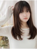 暗髪アッシュブラウン重軽ロングレイヤーa上尾20代30代40代