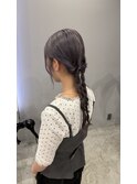ラベンダーグレー×ツインアレンジ