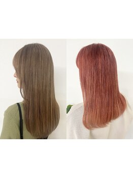 暗髪も重く見えない柔らかな質感の似合わせカラーに♪季節を彩るあなたに合ったカラーをご提案致します！