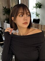 ファルベ(Farbe)&nbsp;ココアベージュ/小顔に見せるヘア/黒髪カタログ/オリーブグレー