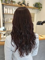 ルクワ(RUQWA) ロングパーマ/スパイラルパーマ/ボルドーカラー