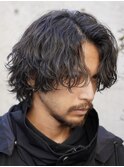 大阪梅田ツイストスパイラルパーマ波巻きパーマセンターパート◆
