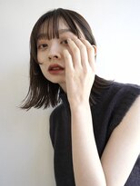 オルセン(OLSEN) ぱつっと/フェイスレイヤー/切りっぱなし/前髪あり/ブラウン