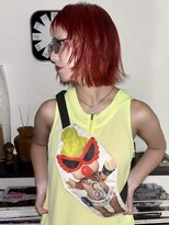 丹 shaggy bob×red