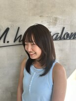 エムドットヘアーサロン(M. hair salon)&nbsp;韓国風ハッシュレイヤー×オリーブグレージュ