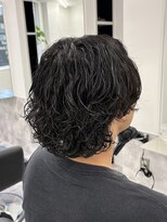 ノイセルヘアー(Noisyle Men's hair)&nbsp;リバースセンターパート／ニュアンスパーマ／ダウンバング/MEN'S
