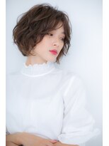 カバーヘア ブリス 川口(COVER HAIR bliss)&nbsp;くせ毛風カール小顔アシンメトリー大人ボブZ川口20代30代40代