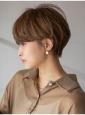 マッシュショート 大人可愛いショートヘア 艶カラー 30代40代