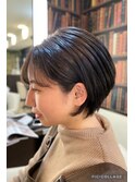 ［金子涼］丸っと収まるオリーブグレージュ丸みショート