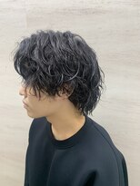 ヒロギンザ 御徒町店(HIRO GINZA) センターパート 波巻きスパイラルパーマ