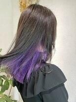 レクタ(recta)&nbsp;インナーカラー ムラサキ ミディアムヘア