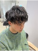 スパイラルパーマ/ツーブロック/メンズマッシュ