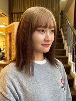 ヘアモード カクテル&nbsp;ルーツカラー×切りっぱなしロブ 【MARIA】