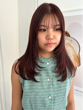 シータ(sheta) 【sheta/小林】くびレイヤーエモージュ前髪ピンクベージュ