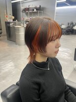 イロハ(IROHA)&nbsp;中性マッシュウルフ×オレンジインナーカラー