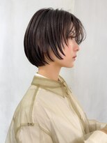 ミンクス渋谷スマートサロン(MINX shibuya smart salon)&nbsp;切りっぱなしボブ美髪ピンクブラウンベリーショート