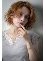 カバーヘアアンドスパ ブリス 浦和(COVER HAIR&SPA bliss)&nbsp;かきあげバングオンブレ抜け感金髪ボブパーマw浦和20代30代40代