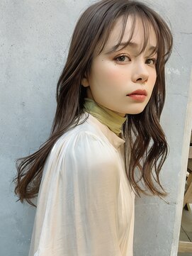 ネオリーブ アンド 渋谷店(Neolive &) 斜めバング/グレージュカラー/シルキーベージュ/韓国/渋谷
