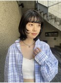 ◎ショートレイヤーボブウルフ縮毛矯正10代20代30代