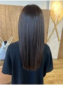 秋カラーアッシュグレージュ×艶々ロング