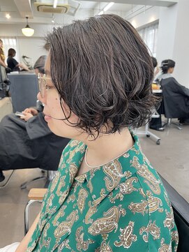 ユノ(juno) 【中目黒】ショートボブパーマ☆オリーブブラウン