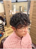 20代30代垢抜け大人オシャレツーブロックパーマスタイル
