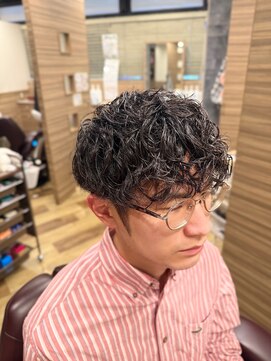 銀座マツナガ 神田店 20代30代垢抜け大人オシャレツーブロックパーマスタイル