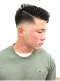 20代30代40代メンズビジネスツーブロックアッシュブラック