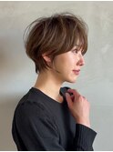 顔型別ヘアスタイル特集/デジタルパーマ/チェリーブラウン