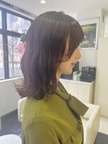 プランタン フォー ヘアー(printemps FOR HAIR) コーラルブラウン×レイヤーミディ