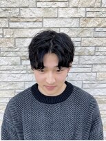 リット(lit.)&nbsp;シャドウパーマ　前髪上げver  アップバング　20代30代