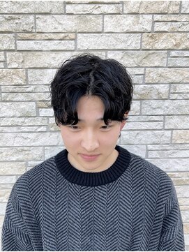 リット(lit.) シャドウパーマ　前髪上げver  アップバング　20代30代