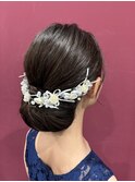 ピアノ発表会ヘアアレンジ 　結婚式ヘア　ギブソンタック