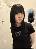 レイヤー 顔周りカット 透明感カラー 10代20代　グレージュ