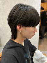 マッシュウルフメンズカットスパイラルパーマツイスパ波巻き
