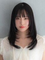 アース 溝の口店(HAIR&MAKE EARTH)&nbsp;ミディアムレイヤー[溝の口/髪質改善/縮毛矯正/白髪ぼかし]