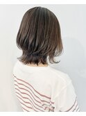 くびれボブ/レイヤー/ベージュ/艶カラー/艶髪/大人カラー