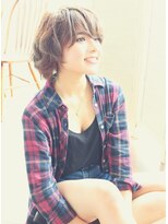 ワースホワイル(WORTH WHILE)&nbsp;大人ショート/愛され/外ハネボブ/アッシュブラウン/ネオウルフ