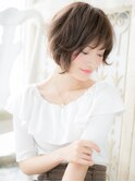 mod's天神/大人ガーリー小顔シャギーウルフ抜け感ボブパーマa