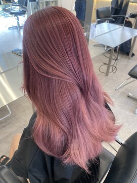 サンク 原宿 表参道(cinq) 表参道ピンクベージュミルクティーケアブリーチ顔まわりレイヤー