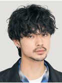 大阪梅田ツイストスパイラルパーマ波巻きパーマメンズマッシュ◆