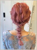 カシス系カラー×ヘアアレンジ
