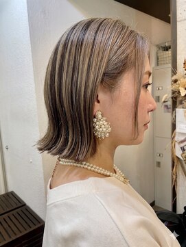 クオート(quoit) 【堀江・大人女性へ】白髪ぼかし×大人ボブで叶える洗練スタイル