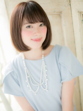 モッズ ヘア 福岡姪浜店(mod's hair) *mod's姪浜*…ペールベージュナチュラルストレートカールボブe